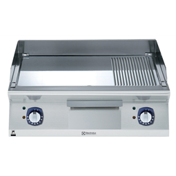 Grilovacia doska EL, 1/1 modul, kombinovaná, chróm, 800 mm