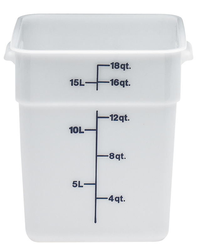 Nádoba na uskladnenie potravín CAMSQUARE s objemom 17,2 l, biely PE