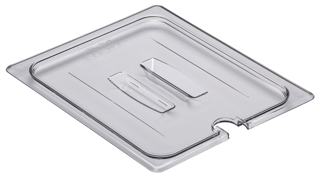 Veko na gastronádobu s výrezom a rukoväťou 1/2, 26,5x32,5 cm, priehľadný PC