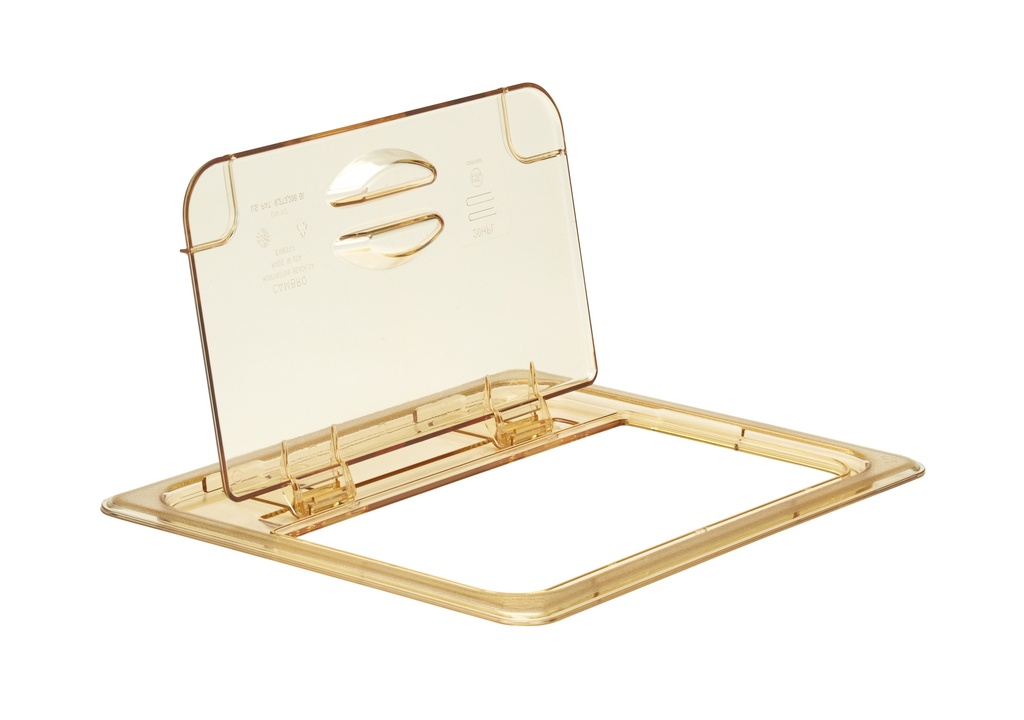 Vyklápacie veko na gastronádobu H-PAN 1/2, 26,5x32,5 cm, jantár