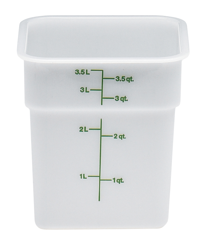 Nádoba na uskladnenie potravín CAMSQUARE s objemom 3,8 l, biely PE
