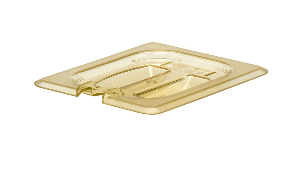 Veko s rukoväťou a výrezom na gastronádobu H-PAN 1/8, 16,12x13,17 cm, jantár