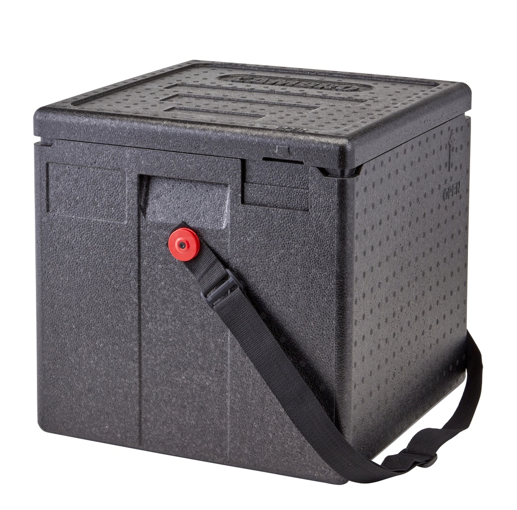 CAM GOBOX pre GN1/2-200 mm s čiernym vekom a čiernym popruhom 