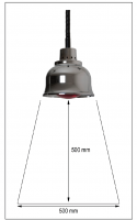 Ohrievacia lampa stropná LA25