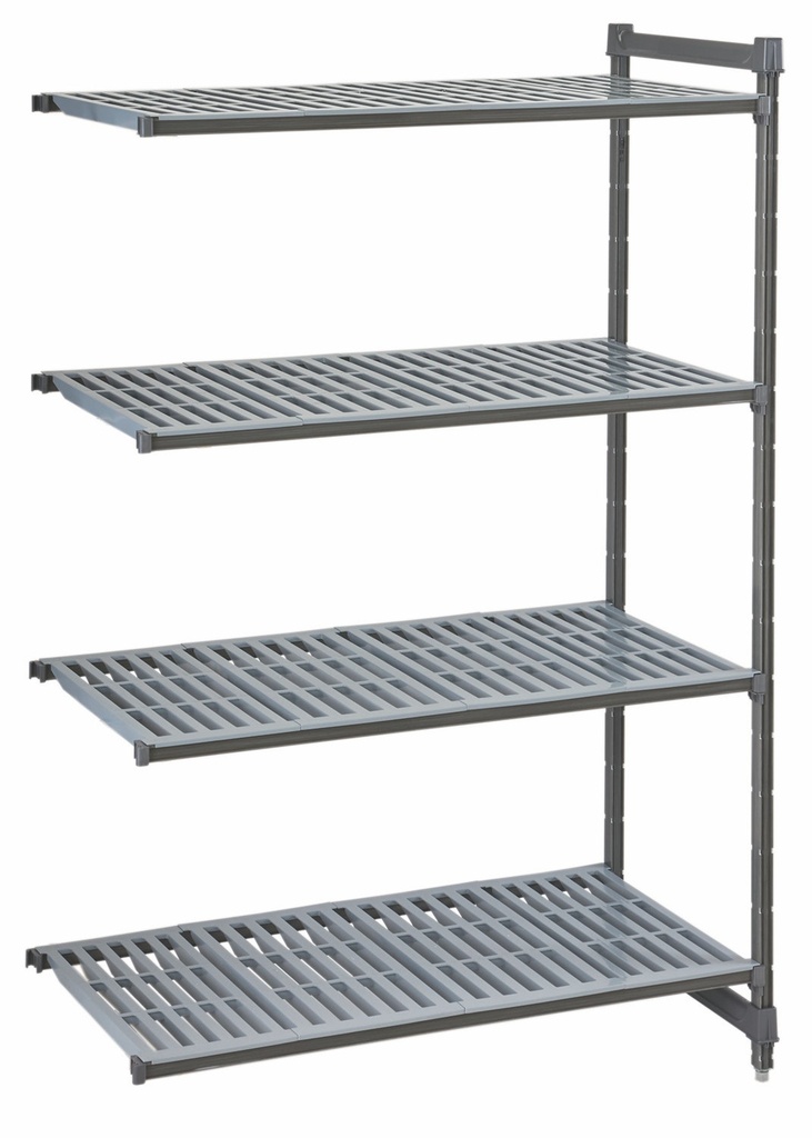 Napájací regál Basics Plus s 1 stojkou a 4 perforovanými policami, hĺbka 540 mm, výška 1830 mm