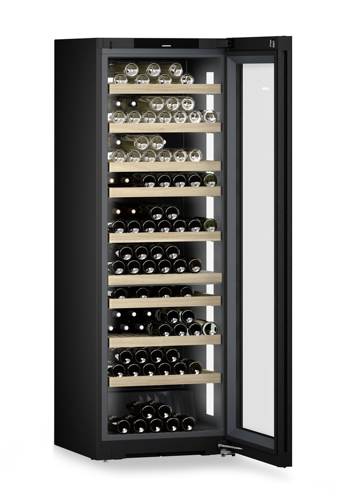 Chladnička na skladovanie vína Vinidor Selection, 575 l, 2 zóny, čierna, sklenené dvere, smart
