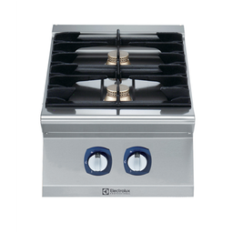 [371000] Sporák plynový 2x5,5 kW horáky, bez podstavby, 1/2 modul - 400mm