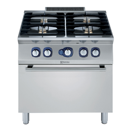 [371002] Sporák plynový, 4 horáky (4x5.5kW), na plynovej rúre (6 kW)