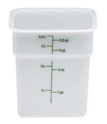 [4SFSP148] Nádoba na uskladnenie potravín CAMSQUARE s objemom 3,8 l, biely PE