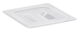 [60PPCH190] Veko s rukoväťou na nádobu na potraviny GN  1/6, 16,2 x 17,6 cm, priesvitný PP 
