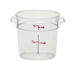 [RFSCW1135] Nádoba na uskladnenie potravín CAMWEAR ROUND s objemom 0,9 l, priehľadný PC