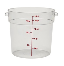 [RFSCW18135] Nádoba na uskladnenie potravín CAMWEAR ROUND s objemom 17,2 l, priehľadný PC