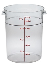 [RFSCW22135] Nádoba na uskladnenie potravín CAMWEAR ROUND s objemom 20,8 l, priehľadný PC