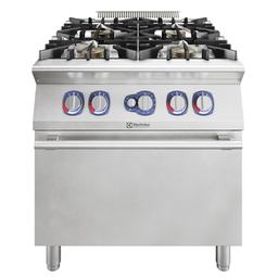 [391642] Plynový sporák, 4 x 10 kW horáky s EcoFlame, na plynovej rúre, š. 800 mm