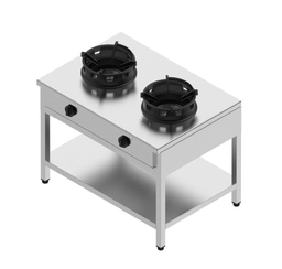Plynový sporák - 2 horáky - 2x18 kW, V 750 mm