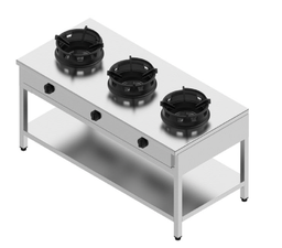 Plynový sporák - 3 horáky - 3x13 kW, V 750 mm