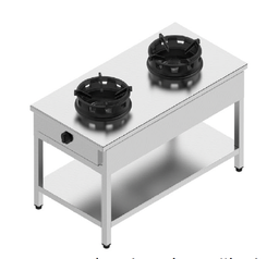 Plynový sporák priestorový - 2 horáky - 2x13 kW, V 750 mm